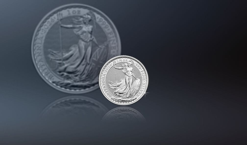 Silber Britannia jetzt auch in der Stückelung 1/4 Unze erhältlich