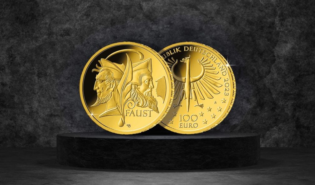pro aurum Newsroom: 100 EUR Sammlermünze 'Faust' - Serie 'Meisterwerke der deutschen Literatur'