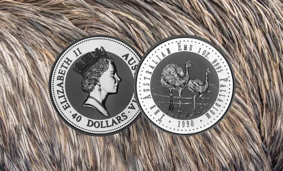 Emu in Palladium: Ein exotischer Riesenvogel wird in Edelmetall verewigt