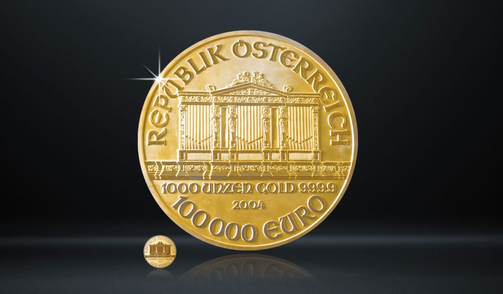 2,2-Millionen-Euro-Goldmünze wurde am 14. Mai 2024 bei pro aurum in Ulm ausgestellt