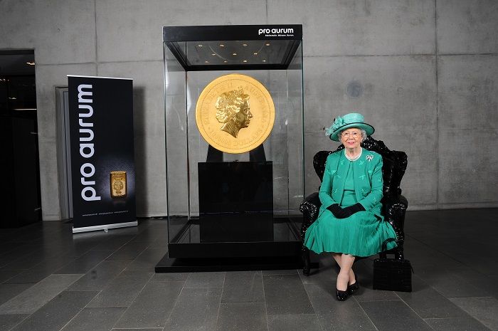 Die größte Goldmünze der Welt im Goldhaus