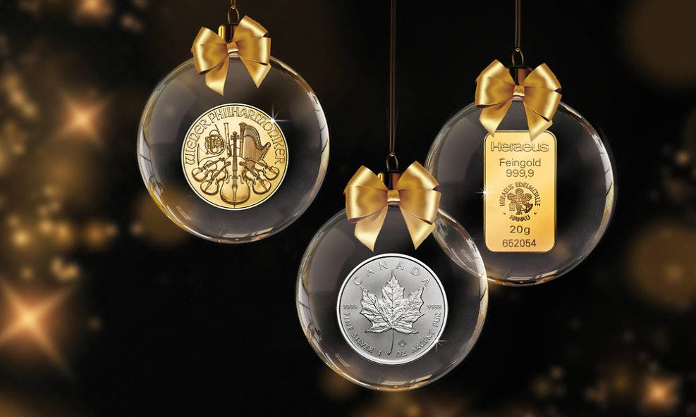 Physisches Gold und Silber als Weihnachtsgeschenk