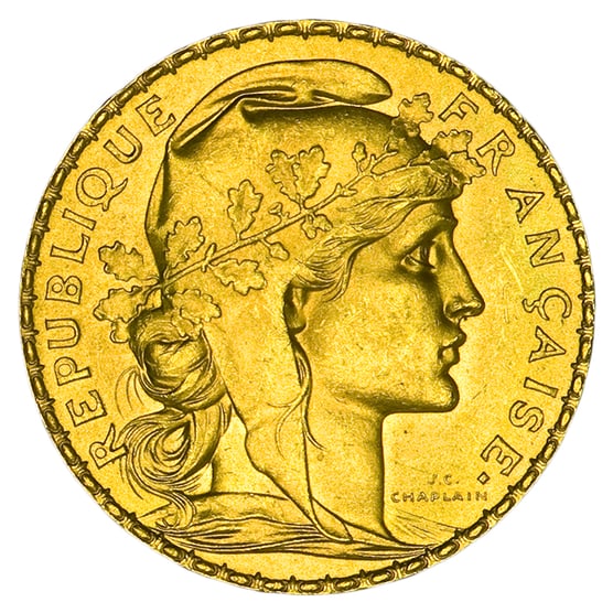 Goldmünze 20 Francs Frankreich Marianne_1