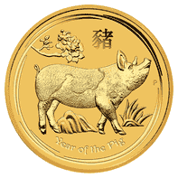 Goldmünze 1_10 Unze Australien Lunar II Schwein 2019_1