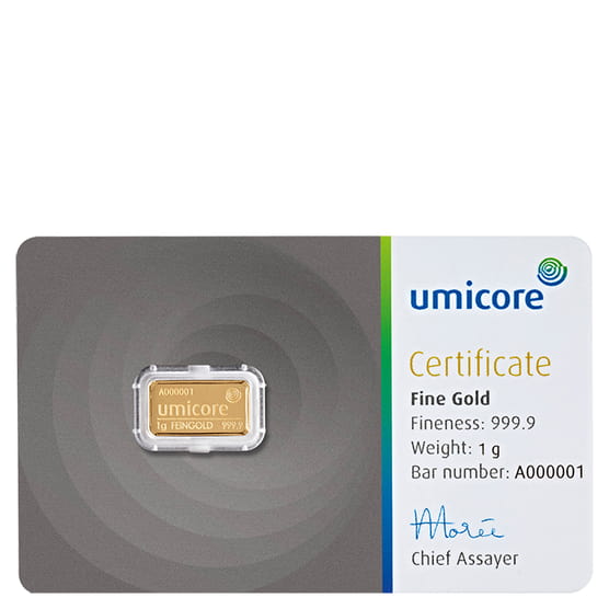 Goldbarren 1 Gramm Umicore_1
