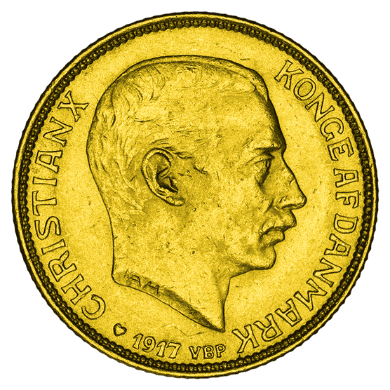 Goldmünze 20 Kronen Dänemark Christian X_1