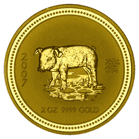 Goldmünze 2 Unzen Australien Lunar I Schwein 2007_1