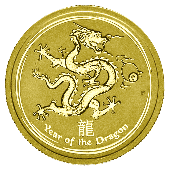 Goldmünze 1_4 Unze Australien Lunar II Drache 2012_1