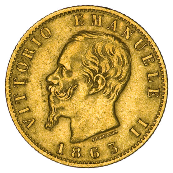 Goldmünze 20 Lire Italien Vittorio Emanuele_1