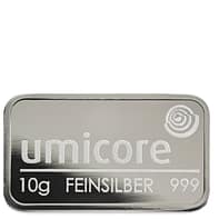 Silberbarren 10 Gramm Umicore