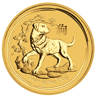 Goldmünze 1_4 Unze Australien Lunar II Hund 2018_1