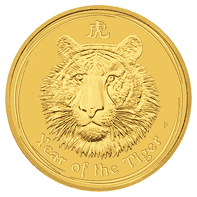 Goldmünze 1_4 Unze Australien Lunar II Tiger 2010_1