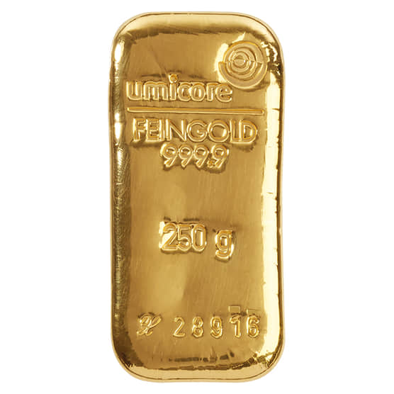 Goldbarren 250 Gramm Umicore_1