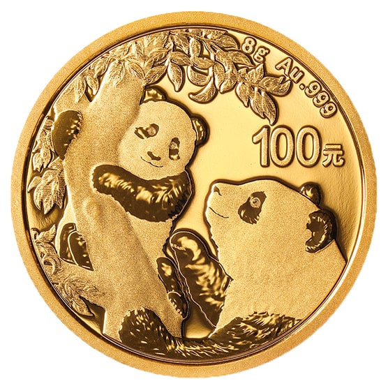 Goldmünze 8 Gramm China Panda diverse Jahrgänge_1