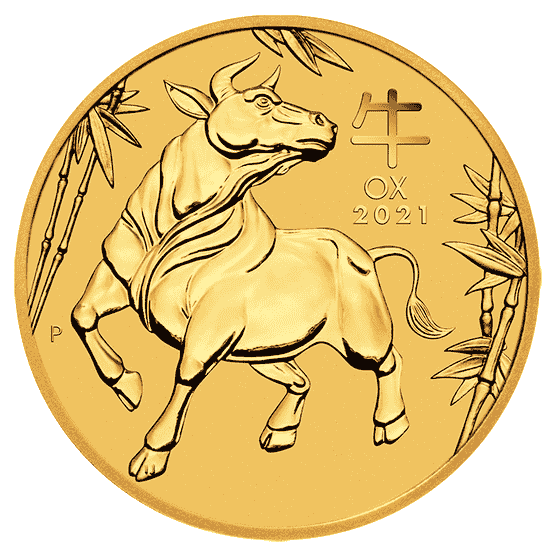 Goldmünze 1 Unze Australien Lunar III Ochse 2021_1