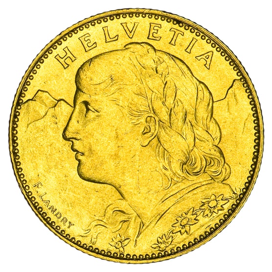 Goldmünze 10 Schweizer Franken Vreneli_1