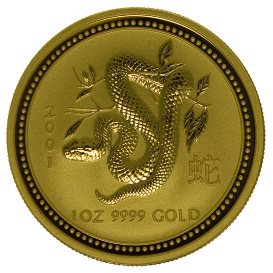 Goldmünze 1 Unze Australien Lunar I Schlange 2001_1
