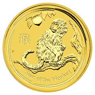 Goldmünze 1_10 Unze Australien Lunar II Affe 2016_1