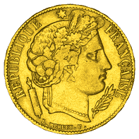 Goldmünze 20 Francs Frankreich Ceres_1