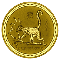 Goldmünze 2 Unzen Australien Lunar I Affe 2004_1