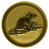 Goldmünze 1 Unze Australien Lunar I Maus  Ratte 1996_1