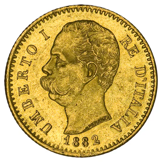 Goldmünze 20 Lire Italien Umberto_1