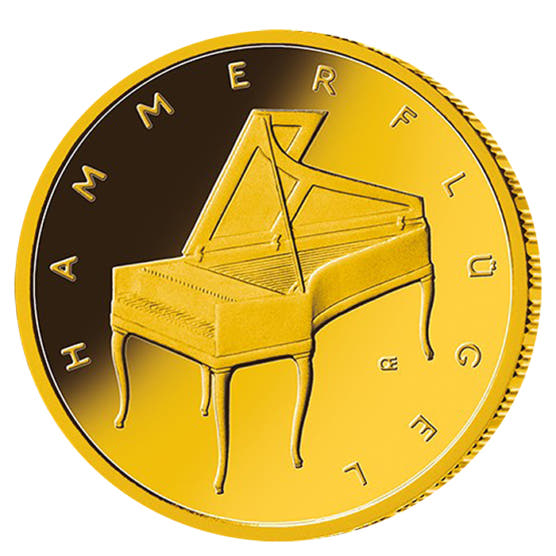 Goldmünze 50 Euro Musikinstrumente Hammerflügel 2019_1