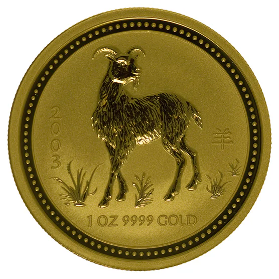 Goldmünze 1 Unze Australien Lunar I Ziege 2003_1
