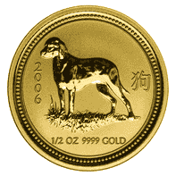 Goldmünze 1_2 Unze Australien Lunar I Hund 2006_1