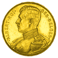 Goldmünze 20 Francs Belgien Albert_1