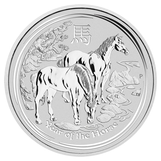 Silbermünze 1 Kilogramm Lunar Serie 2 Pferd 2014 regelbesteuert_1