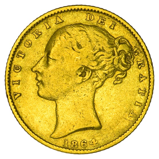 Goldmünze 1 Pfund Sovereign Victoria Wappen_1