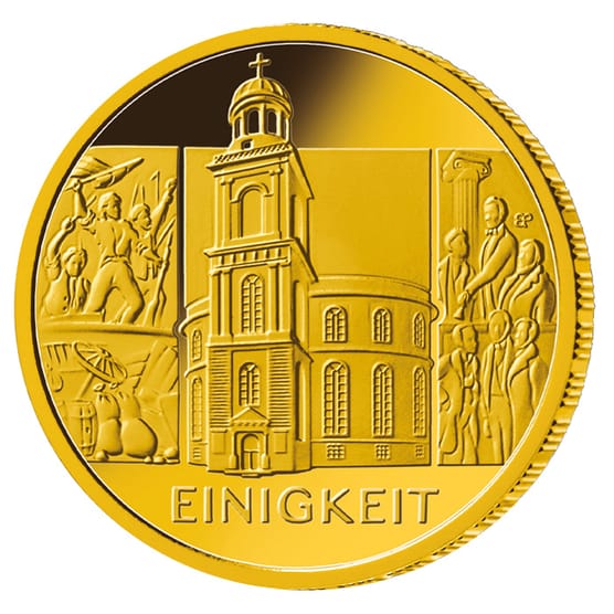 Goldmünze 100 EUR Säulen der Demokratie Einigkeit 2020_1