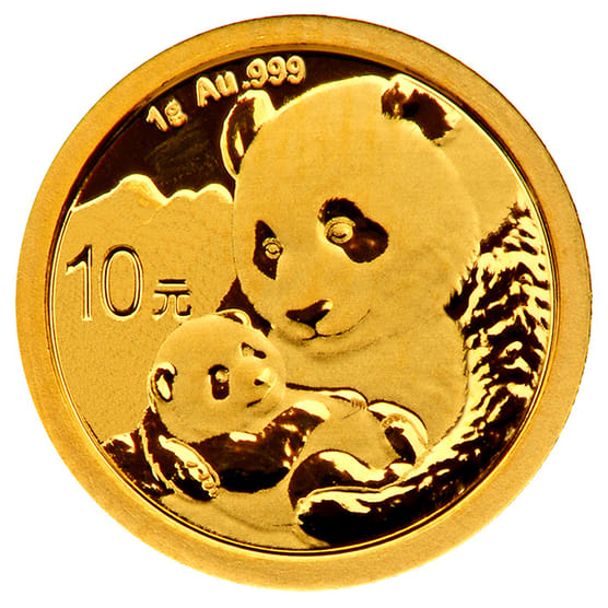Goldmünze 1 Gramm China Panda diverse Jahrgänge_1