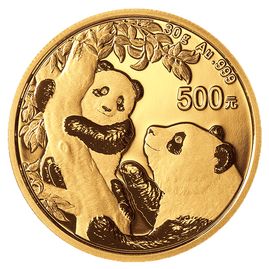 Goldmünze 30 Gramm China Panda diverse Jahrgänge_1