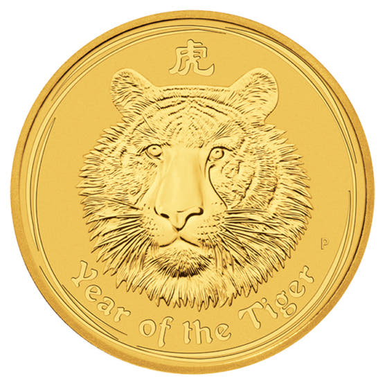Goldmünze 1_4 Unze Australien Lunar II Tiger 2010_1