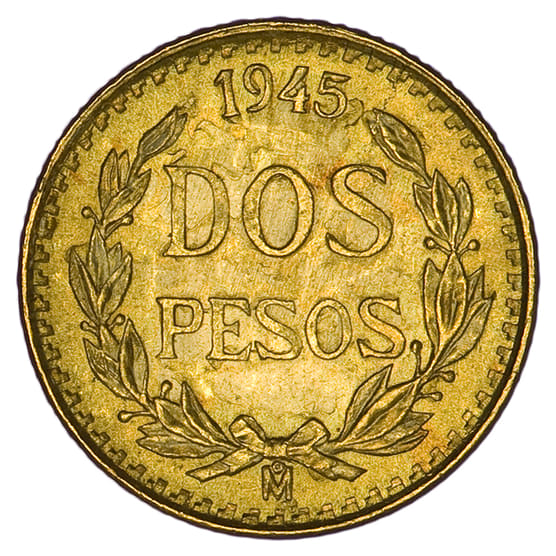 Goldmünze 2 Pesos Mexiko_1