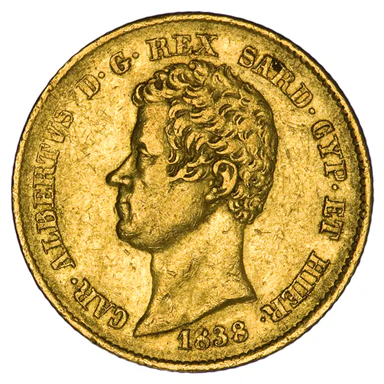 Goldmünze 20 Lire Italien Sardinien_1
