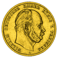 Goldmünze 10 Mark Preußen Wilhelm I_1