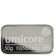 Silberbarren 50 Gramm Umicore