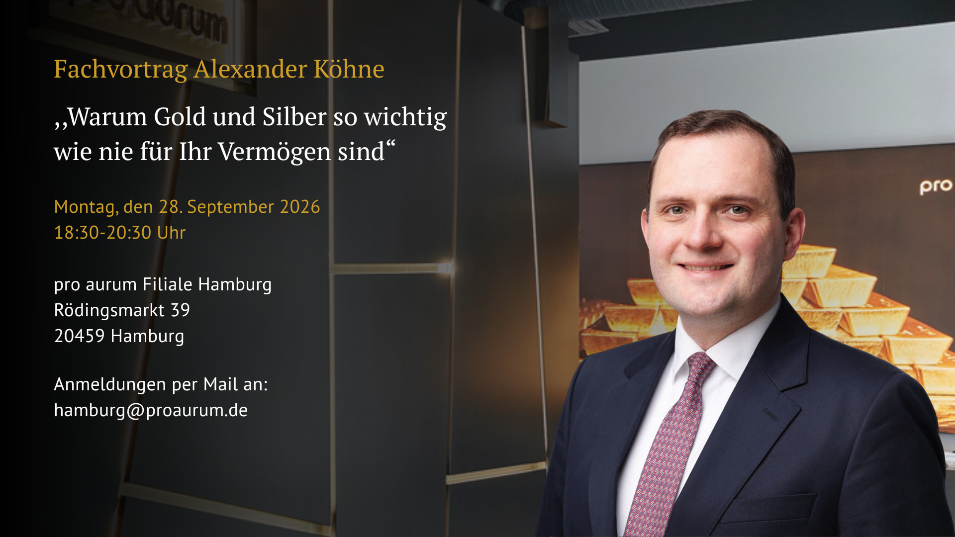 Vortrag Hamburg: Warum Gold & Silber so wichtig wie nie für Ihr Vermögen sind